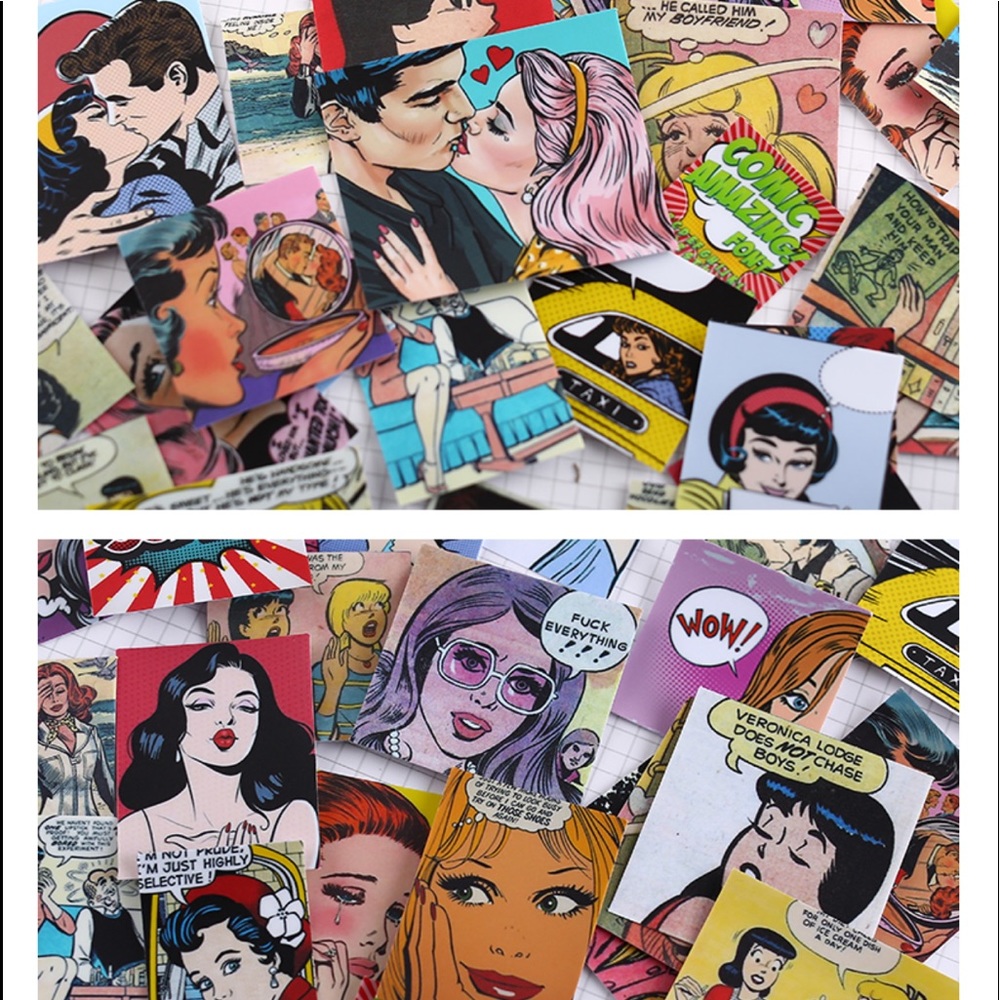 50 pcs Vintage Magazine Decorative Stickers Arts and Crafts DIY - Picture 6 of 11